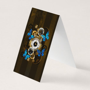 Steampunk Gears och Blue Butterflies Visitkort