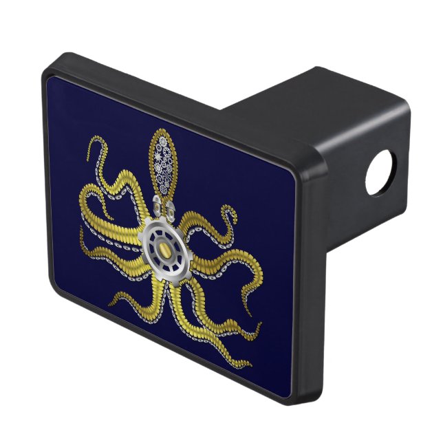 Steampunk Gears Octopus Kraken Skydd För Dragkrok (Topp Höger)