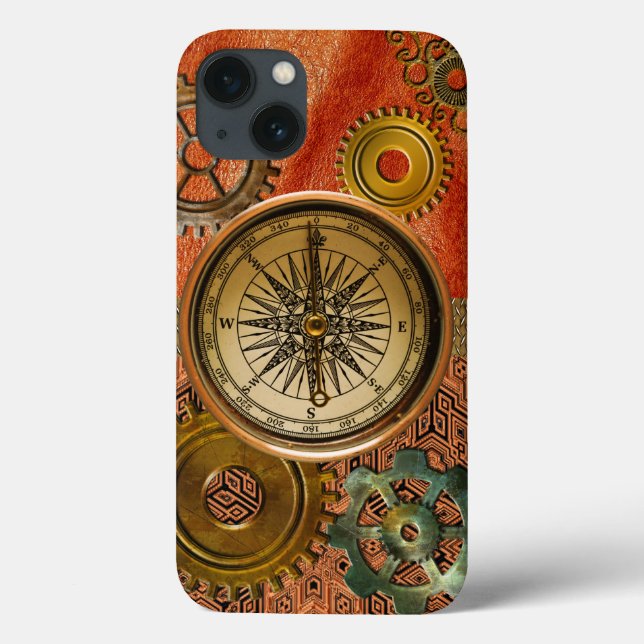 Steampunk Gears on Metallic & Leather-design (Baksida)