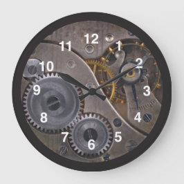 Steampunk Gears roligt fAb coola Large Clock Stor Klocka