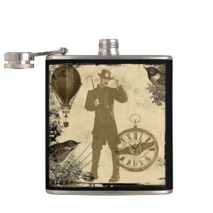 Steampunk gentleman Collage Hip-kolv Fickplunta