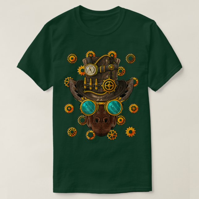 Steampunk Giraffe Medieval Victorian Steam Powered T Shirt (Design framsida)