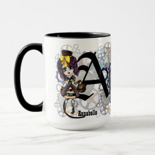 Steampunk Girl Cosplay Fläkt Named Gift art av Lea Mugg
