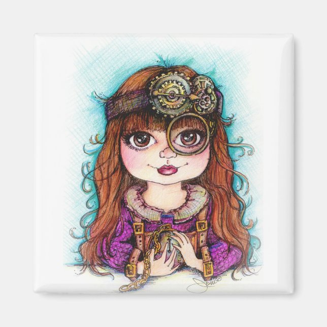STEAMPUNK Girl Magnet (Framsidan)