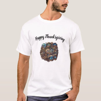 Steampunk Glad Jul Dual Print T-Shirt