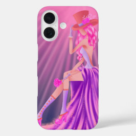 Steampunk Glamor iPhone 16 Fodral - Stardust & Gul