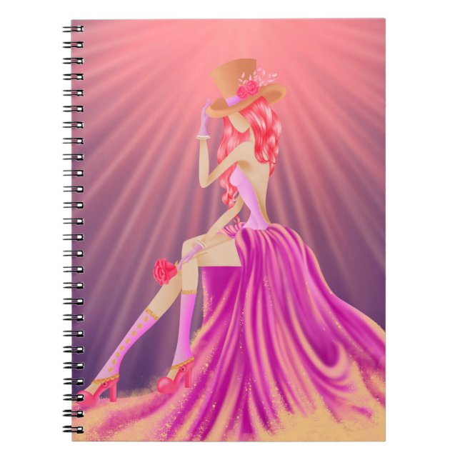 Steampunk Glamor Prom Queen Anteckningsbok (Framsidan)