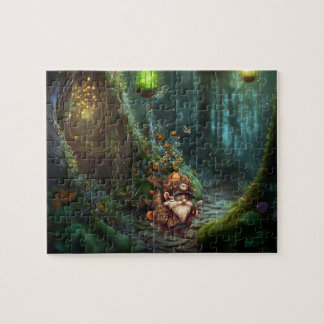 Steampunk gnome fairy Forest puzzle Pussel