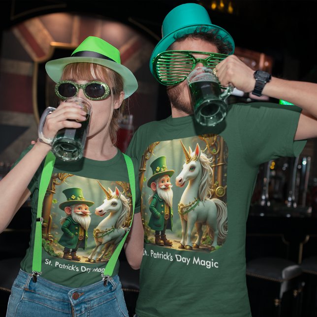 Steampunk Gnome-Leprechaun Unicorn Paddy's Unisex T Shirt (Steampunk Gnome-Leprechaun Unicorn Paddy's Unisex T-Shirt)
