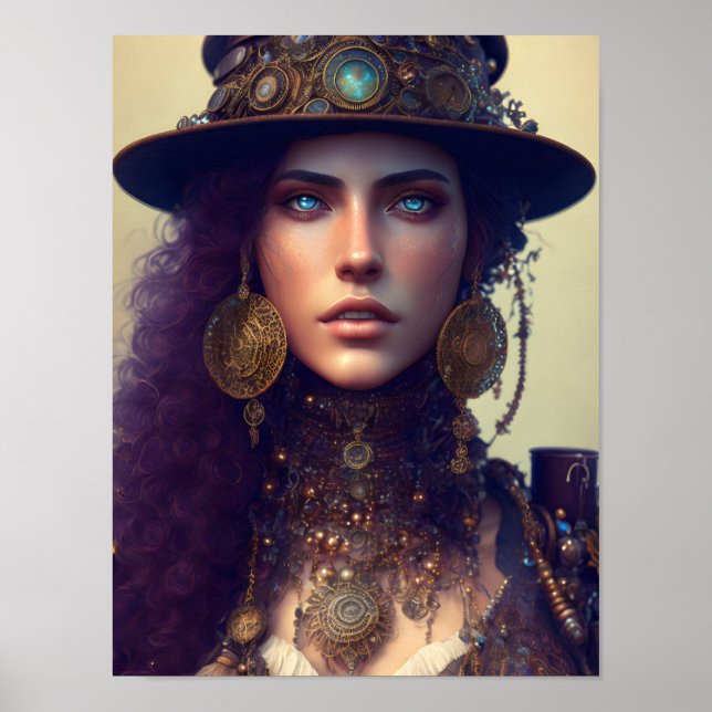 Steampunk Goddess Poster (Framsidan)