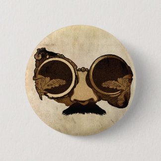 Steampunk Goggles och mustasch Knapp