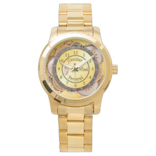 Steampunk ~ Golden Hamster Wheel Powel ~ Armbandsur