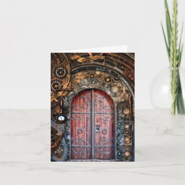 Steampunk Gothic Door Kort (Framsida)