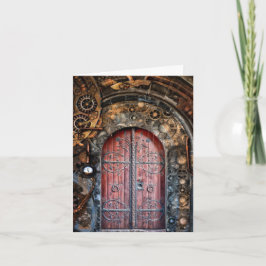 Steampunk Gothic Door Kort