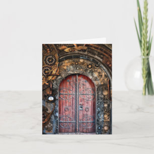 Steampunk Gothic Door Kort