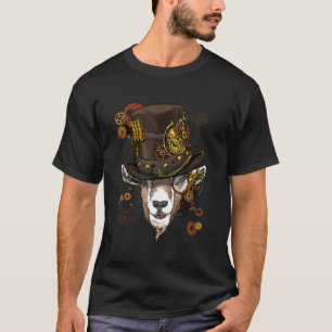 Steampunk Gothic Goat Mechanical Animal Ansikte Go T Shirt