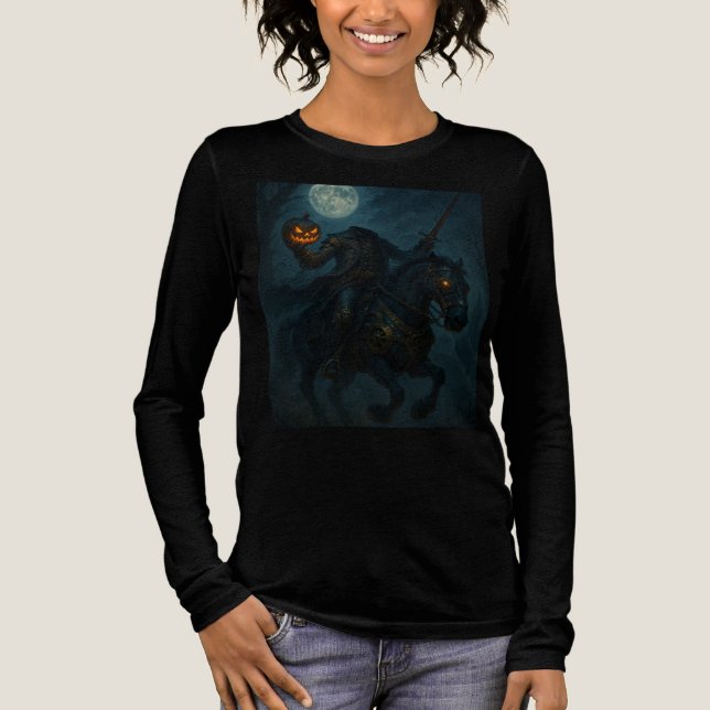 Steampunk Gothic Horror Headless Horseman T Shirt (Framsida)