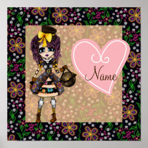 Steampunk Gothic Lolita - giriga gåvor Poster