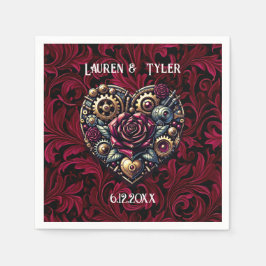 Steampunk Gothic ThLED Bröllop Personlig Pappersservett