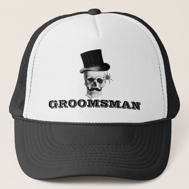 Steampunk gotisk groomsman truckerkeps (Framsida)