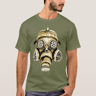 Steampunk/grafisk färg för Cyberpunkgasmask 3 Tee Shirt