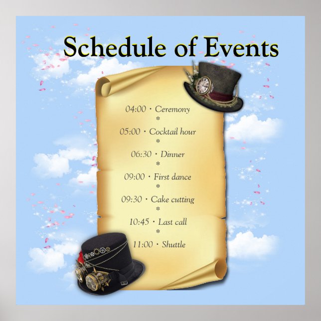 Steampunk Graphic-design på tidsindikatorn Poster (Framsidan)