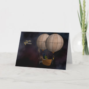 Steampunk grattis på födelsedagenkort kort