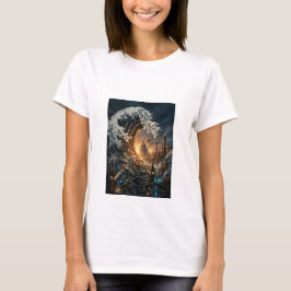 Steampunk Great Wave of London- Ladies T-Shirt