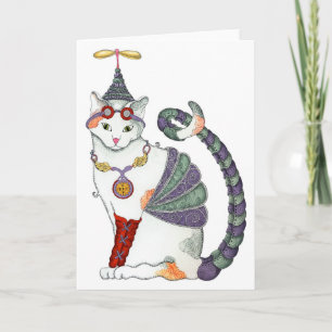 Steampunk Gretel kattkort Kort