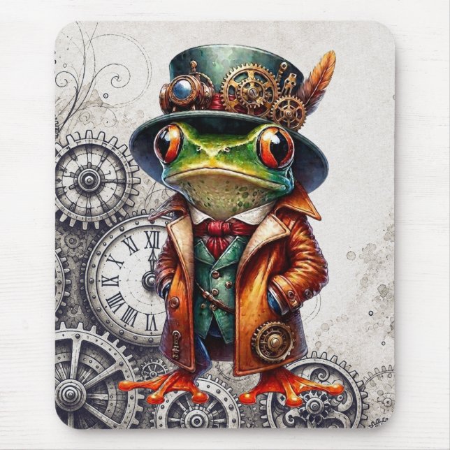 Steampunk Groda & Kugghjul  Musmatta (Framsidan)