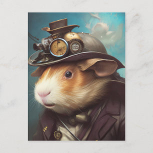 Steampunk Guinea Gris Vykort