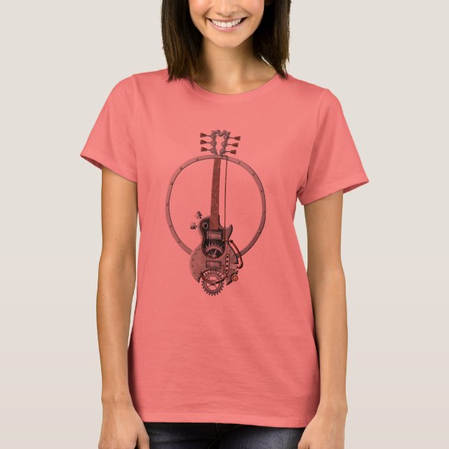 Steampunk Guitar Tee Shirt (Framsida)