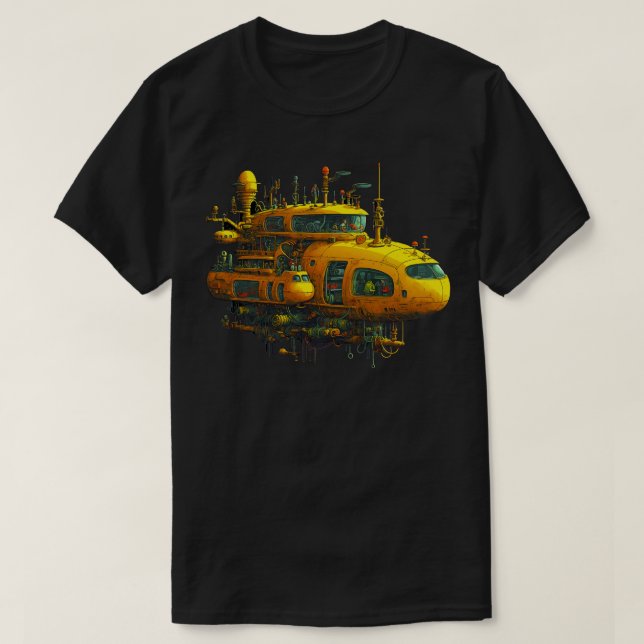 Steampunk Gult Subsea T Shirt (Design framsida)