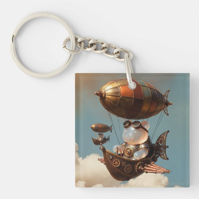 Steampunk Gummibär Pilot i Fantasy Luftskepp (Framsidan)