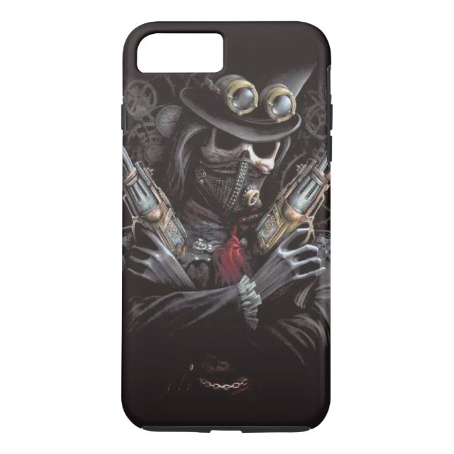 Steampunk Gunslinger Case-Mate iPhone Skal (Baksida)