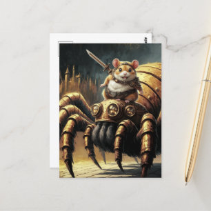 Steampunk Hamster och Spider Vykort