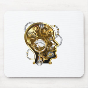 Steampunk Head med Manometer Musmatta