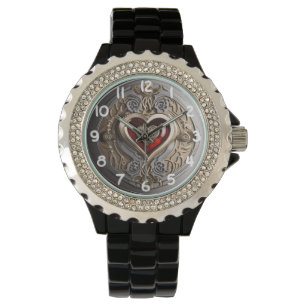 Steampunk Heart - Intricate Mechanical Kärlek Armbandsur