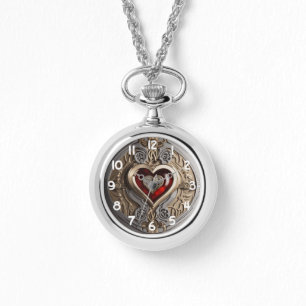 Steampunk Heart - Intricate Mechanical Kärlek Armbandsur