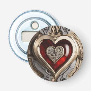 Steampunk Heart - Intricate Mechanical Kärlek Flasköppnare