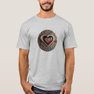 Steampunk Heart - Intricate Mechanical Kärlek T Shirt