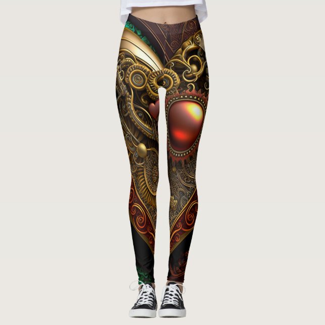 Steampunk Heart Leggings (Framsida)
