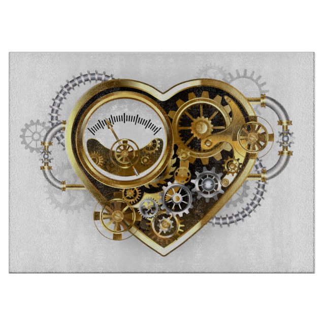 Steampunk Heart med en Manometer (Framsidan)