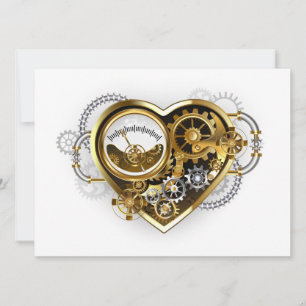 Steampunk Heart med en Manometer