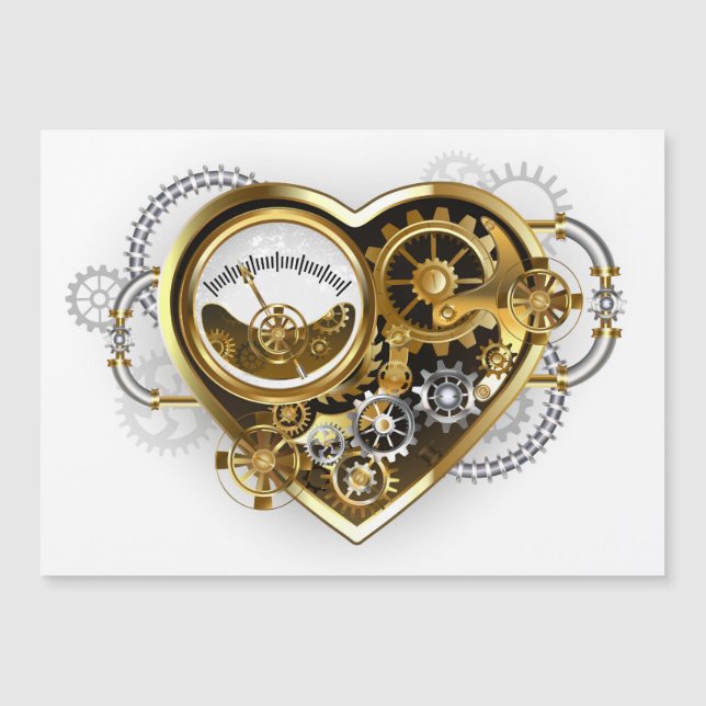Steampunk Heart med en Manometer (Framsida)