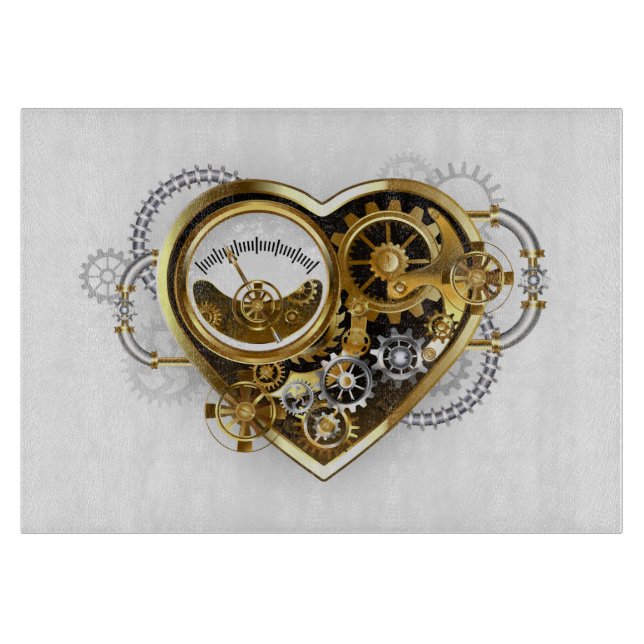 Steampunk Heart med en Manometer (Framsidan)
