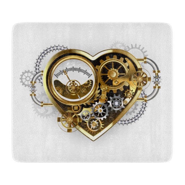 Steampunk Heart med en Manometer (Framsidan)