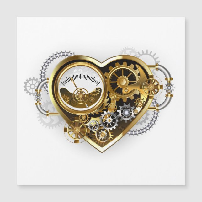 Steampunk Heart med en Manometer (Framsida)