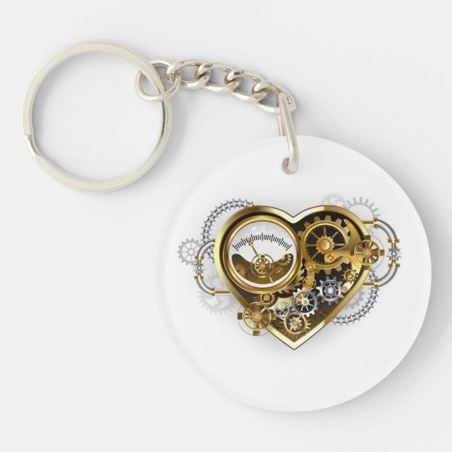 Steampunk Heart med en Manometer (Framsidan)