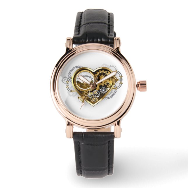 Steampunk Heart med en Manometer Armbandsur (Framsida)